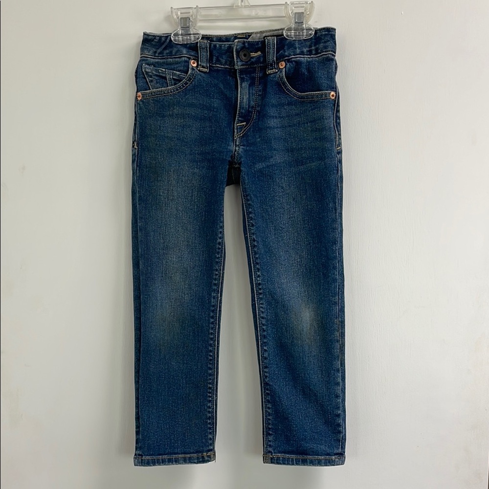 Volcom Blue Vorta Slim Straight Leg Cut Jeans (Boys Size 5)